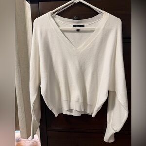 Lulus white v neck sweater